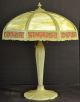 Antique American Miller Slag Glass Bronze Table Lamp Arts & Crafts Mission 1915 Lamps photo 2