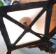 Art Deco Houze ' Coralex ' & Black Slag Glass Bridge Table Lamp - Molded Glass Shade Lamps photo 10
