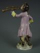 Antique Volkstedt German Porcelain Monkey Band Trumpet Player Dresden Figurine Figurines photo 3