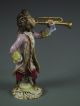 Antique Volkstedt German Porcelain Monkey Band Trumpet Player Dresden Figurine Figurines photo 5