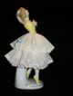 Antique German Porcelain Unterweissbach Dresden Lace Ballerina Dancer Figurine Figurines photo 4