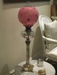 Gold & Pink Duplex 4ins Fit Victorian Globe Shade For Oil Lamp Lamps photo 2