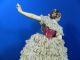 Antique Dresden Hand Painted Porcelain And Lace Figurine Ballerina Figurines photo 5