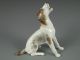 Antique German Carl Thieme Dresden Porcelain Dog Figurine Excellent Figurines photo 1