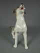 Antique German Carl Thieme Dresden Porcelain Dog Figurine Excellent Figurines photo 2