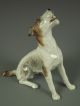 Antique German Carl Thieme Dresden Porcelain Dog Figurine Excellent Figurines photo 8