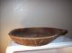 Vintage Round Old Hand Carved Made Wood Trencher Butter Or Dough Bowl Primitives photo 1