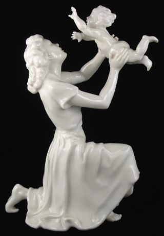 Vintage Hutschenreuther Porcelain Figurine,  Mother ' S Darling,  By Karl Tutter photo