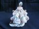 Vintage Crown Dreseden Lace Collectible Figurine Lady With Dog Figurines photo 1