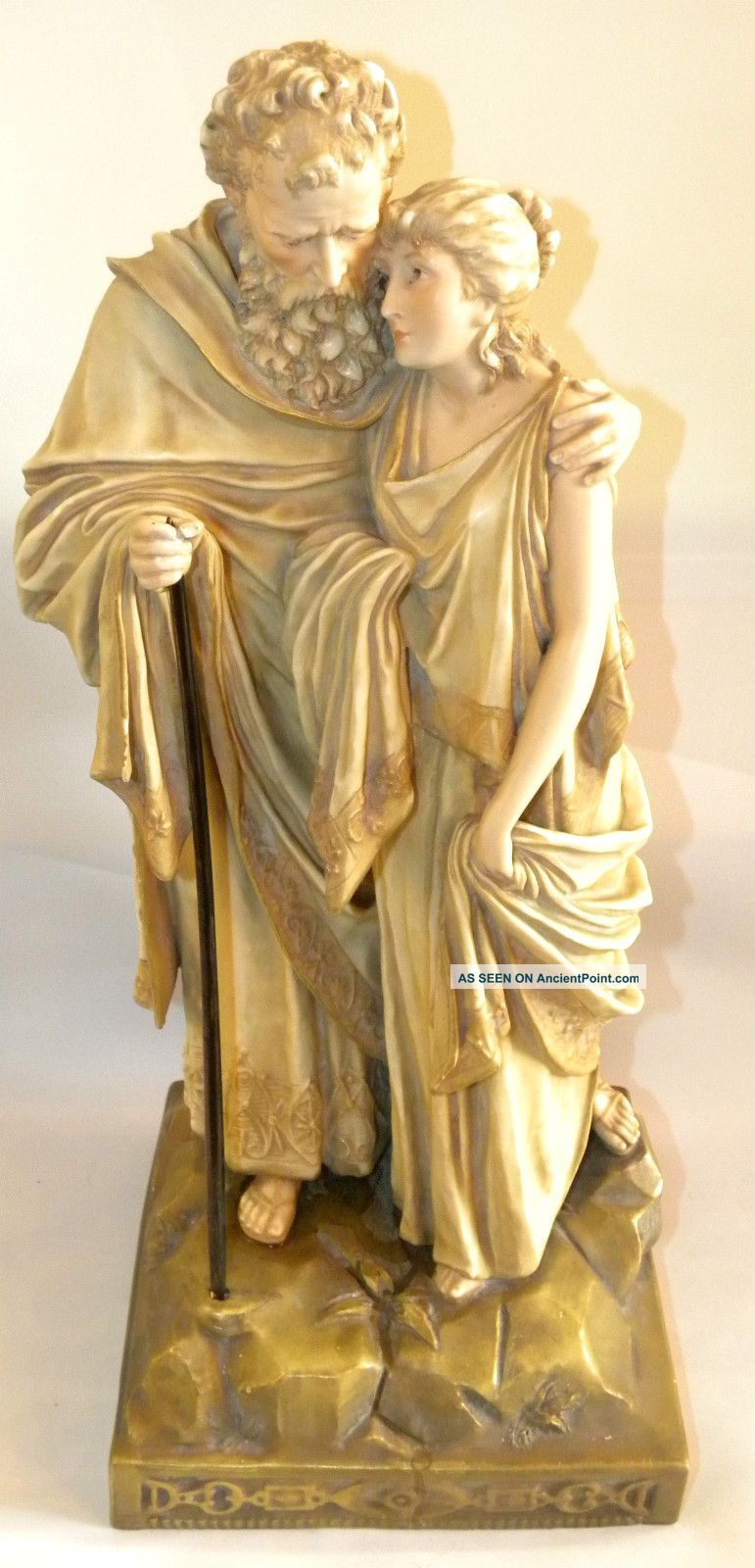 Magnificent Rare Large Teplitz By Ernst Wahlis 19th Century Porcelain Figurine Figurines photo