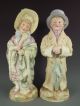 19c Antique Heubach German Bisque Piano Baby Boy Girl Pair Figurine Signed Figurines photo 1