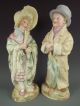 19c Antique Heubach German Bisque Piano Baby Boy Girl Pair Figurine Signed Figurines photo 2