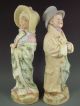 19c Antique Heubach German Bisque Piano Baby Boy Girl Pair Figurine Signed Figurines photo 7
