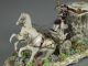 Antique Fabris Italian Porcelain Carriage Coach Horses Lady Dresden Figurine Figurines photo 2