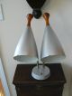 Wowzer Vintage Atomic Double Gooseneck Lamp,  Teak Finials? So Cool When Lit Lamps photo 1