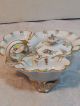 European Porcelain 3 Section Mustard And Condiment Bowl With Handle And Gold Creamers & Sugar Bowls photo 1