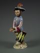 Antique Volkstedt German Porcelain Monkey Band Drum Player Dresden Figurine Figurines photo 1