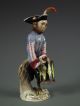 Antique Volkstedt German Porcelain Monkey Band Drum Player Dresden Figurine Figurines photo 6