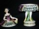 Vintage Porcelain Art Deco Flapper Lady Half Doll Full Body Figurine Trinket Box Figurines photo 10