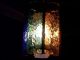 Vintage Stained Glass Mid Century Eames Era Modern Hanging Swag Slag Lamp Lamps photo 9