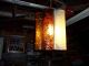 Vintage Stained Glass Mid Century Eames Era Modern Hanging Swag Slag Lamp Lamps photo 6
