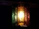 Vintage Stained Glass Mid Century Eames Era Modern Hanging Swag Slag Lamp Lamps photo 8