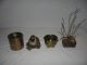 5 Pc.  Copper Kettle/pot/tray And Tree Ensemble With Bird Candle Metalware photo 1
