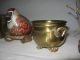 5 Pc.  Copper Kettle/pot/tray And Tree Ensemble With Bird Candle Metalware photo 4