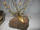 5 Pc.  Copper Kettle/pot/tray And Tree Ensemble With Bird Candle Metalware photo 5