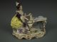 Antique German Volkstedt Dresden Lace & Porcelain Lady At Piano Figurine Figurines photo 9