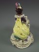 Antique German Volkstedt Dresden Lace & Porcelain Lady At Piano Figurine Figurines photo 7