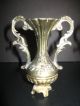 Pair Of Antique Italian Solid Brass Vase Metalware photo 2
