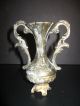 Pair Of Antique Italian Solid Brass Vase Metalware photo 3