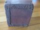 Great Early Sliding Lid Candle Box In Old Red Paint Primitives photo 6