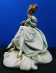 Borsato Hand Painted Porcelain Figurine Italy Vintage Lady Figurines photo 6