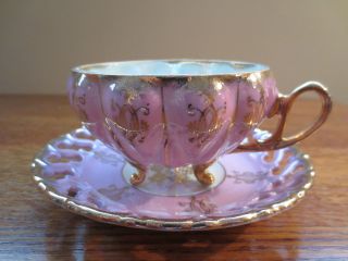 Antique Porcelain Footed Tea Cup And Saucer Excellent photo