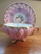 Antique Porcelain Footed Tea Cup And Saucer Excellent Cups & Saucers photo 2