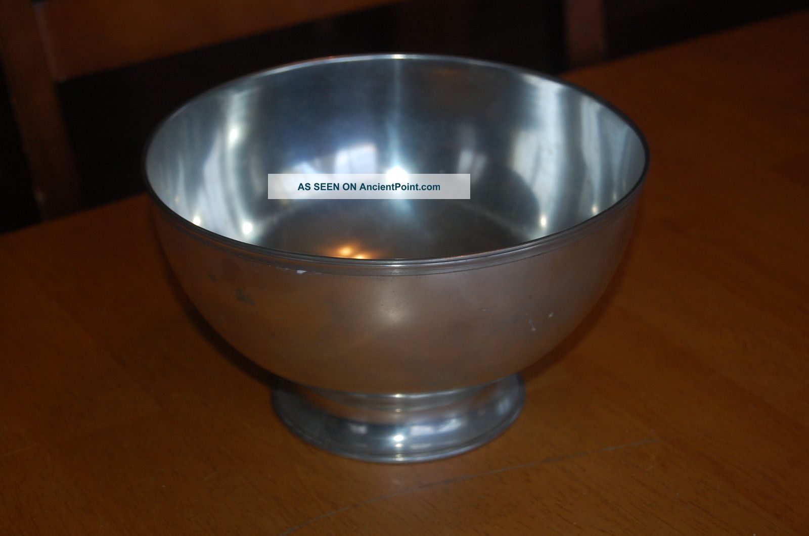 Large Vintage Steiff Pewter Bowl Metalware photo