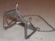 Antique Victorian Metal Mesh Purse Clasp Frame Chain Handle Art Nouveau Change Metalware photo 1