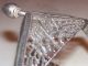 Antique Victorian Metal Mesh Purse Clasp Frame Chain Handle Art Nouveau Change Metalware photo 8