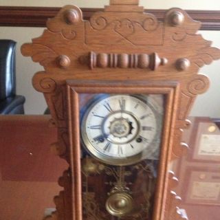 Vintage Waterbury Mantel Clock photo