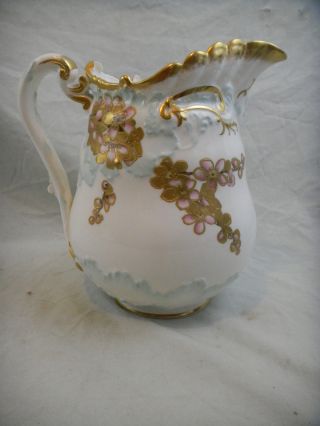 Great Antique Victorian Hand Painted Apple Blossom George Jones 6 3/4 