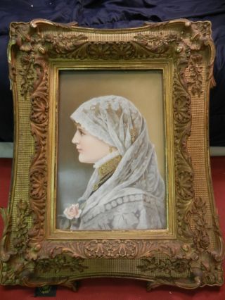 Exquisite Kpm Porcelain Plaque “study After H.  Knochl” Fully Marked & Provenance photo