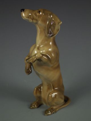 Antique Hutschenreuther German Porcelain Dachshund Dog Figurine Excellent photo