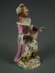 Antique Volkstedt German Porcelain Monkey Band Lady Singer Dresden Figurine Figurines photo 5