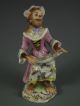 Antique Volkstedt German Porcelain Monkey Band Lady Singer Dresden Figurine Figurines photo 6