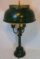 Vintage Tin Toleware Lamp Painted 3 Way Lamp Light Antique Bouillotte Primitive Lamps photo 4