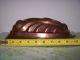 Large Victorian Copper Jello Ice Cream Mold Oval Naturalist Shape Hand Hammered Metalware photo 6