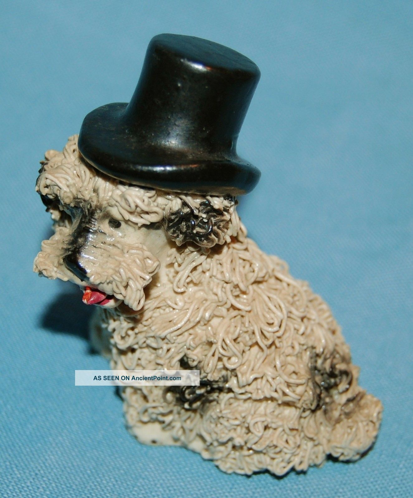 Vintage Spaghetti Pottery Darling Shih Tzu Or Lhasa Apso Terrier Dog Figurine Figurines photo