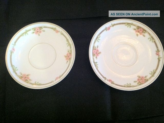 Antique Limoges Saucers - - Estate Pieces Cups & Saucers photo